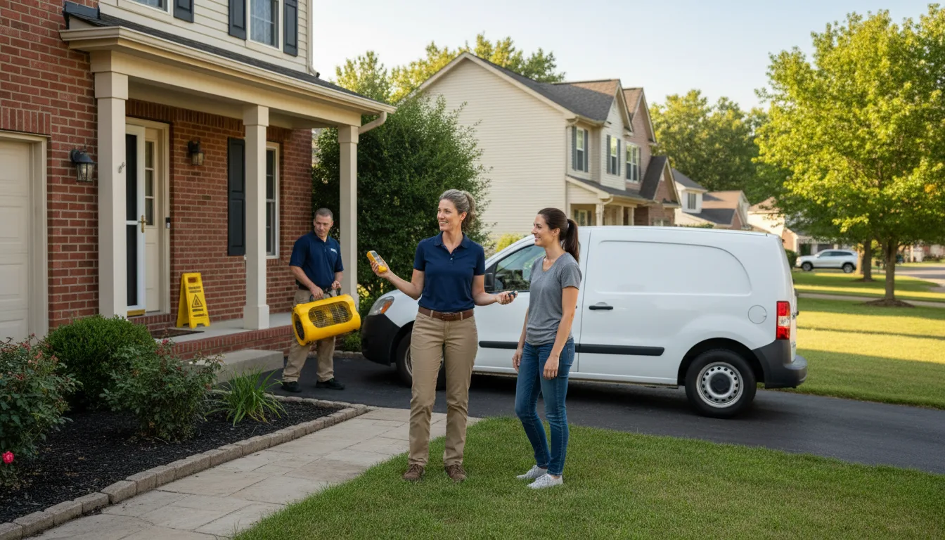 Water restoration image for Dehumidification And Cleanup Services in Whitefield, OK